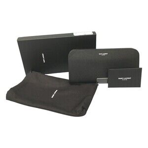 SAINT LAURENT Yves Long Wallet Black